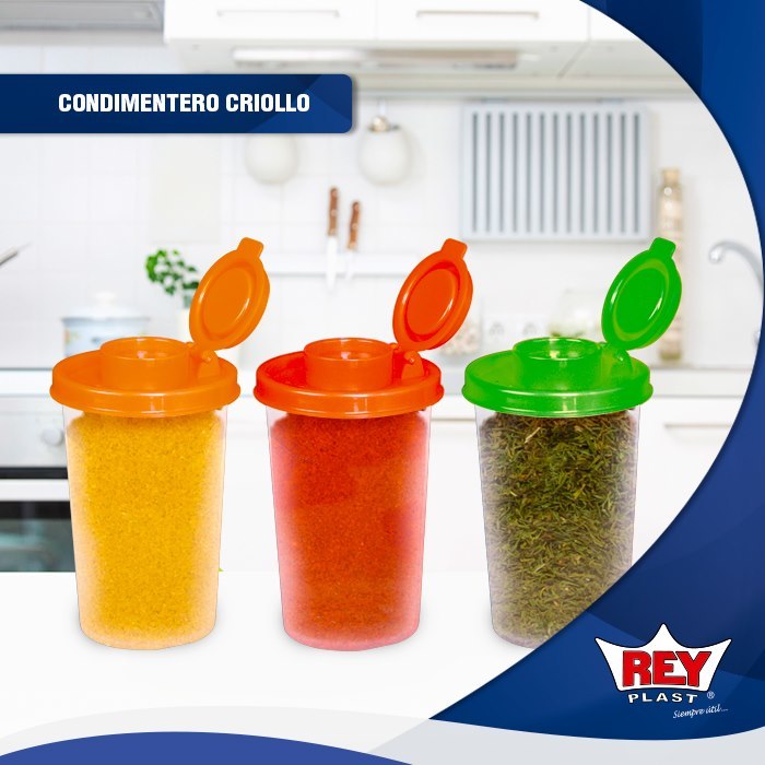 CONDIMENTERO CRIOLLO - PQT X 60 UND - Plasticos Rey