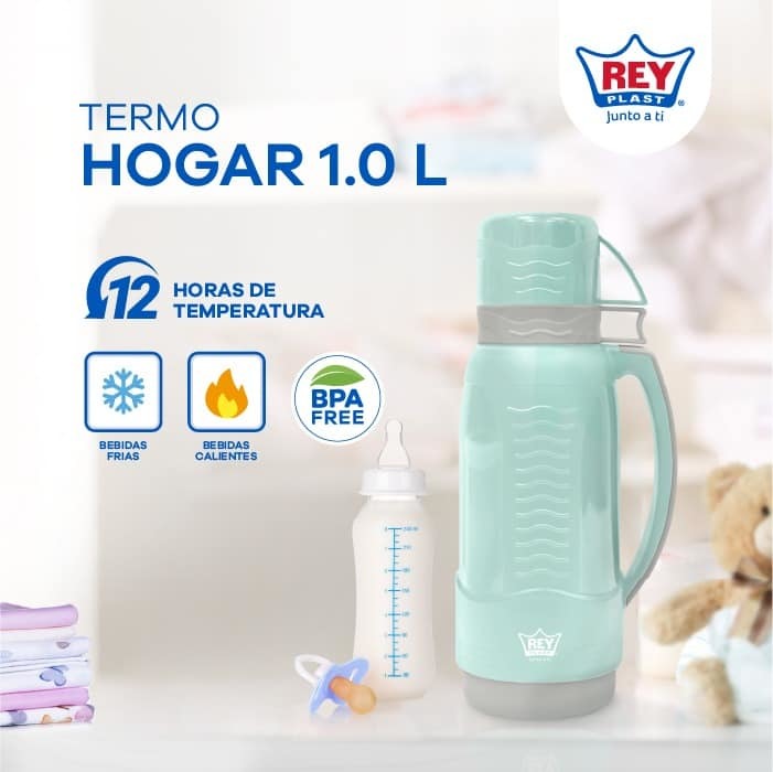 TERMO HOGAR 1.0 L - CAJA X 12 UNID - Plasticos Rey